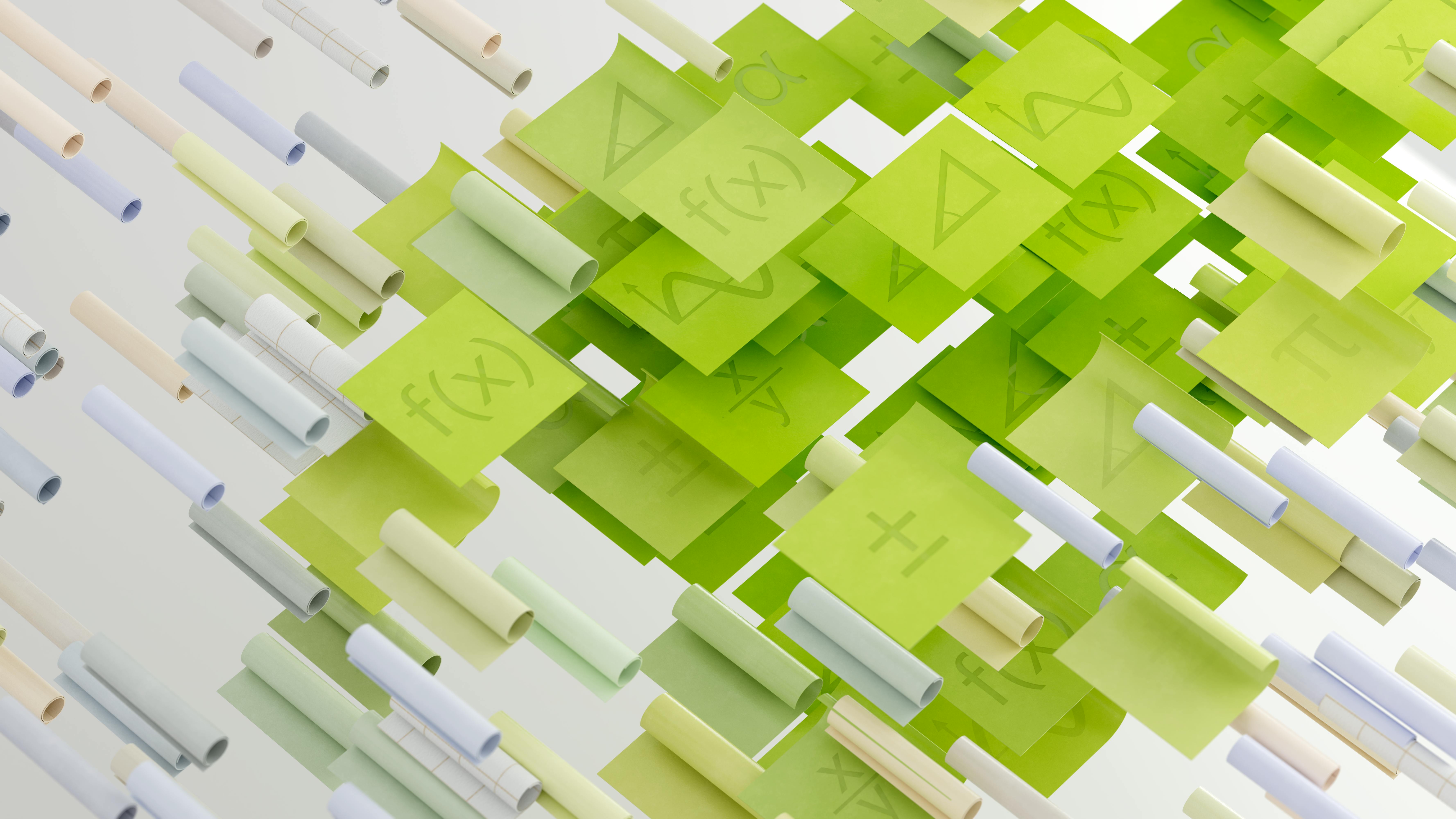 Abstract illustration of AI tools democratising education - mathematical symbols and conceptual imagery